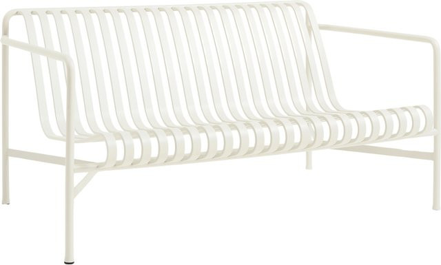 HAY Palissade Lounge Sofa mit Armlehnen in Weiß aus pulverbeschichtetem Stahl - Bild 1