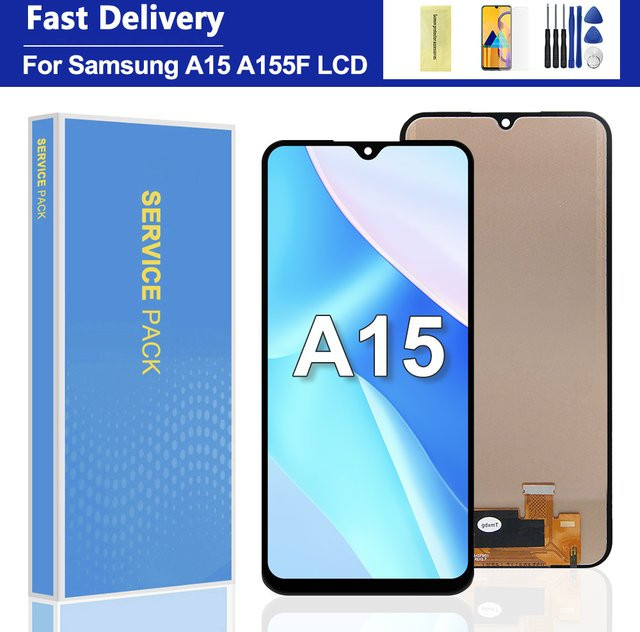 Samsung A15 5G SM-A156B und A15 4G SM-A155F LCD-Display mit Rahmen, 6,5 Zoll Digitaler Touchscreen in Schwarz - Bild 1