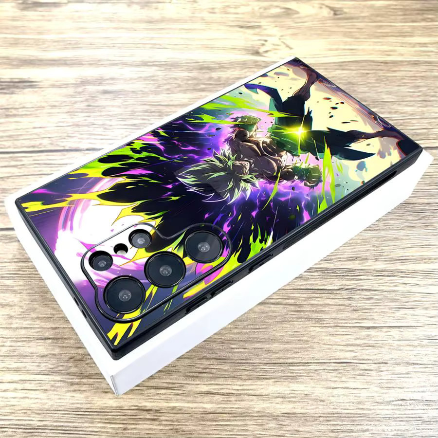 Samsung Handyhülle Dragon Ball Goku Design in Schwarz für Galaxy S25 Edge S24 Plus S23 Ultra S21 FE S20 - Bild 1