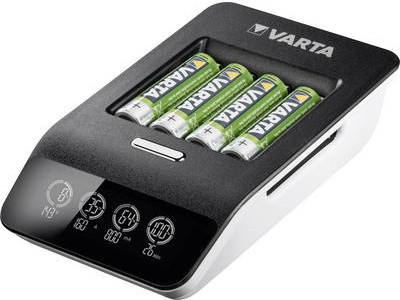 Varta LCD Ultra Fast Charger+ Akku-Ladegerät für AA und AAA NiMH mit AC- und Kfz-Netzteil in Schwarz-Blau - Bild 3