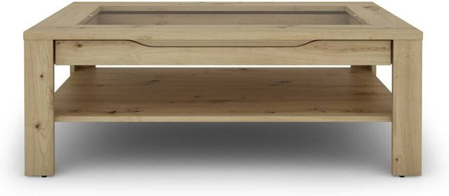 byLIVING Couchtisch RALPH modern in Eiche mit Klarglas, B: 110 cm, T: 67 cm, H: 43 cm - Bild 2