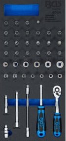 BGS Werkstattwageneinlage 1/3 Steckschlüssel-Satz 6,3 mm (1/4 Zoll), 41-teilig aus Chrom-Vanadium-Stahl - Bild 1