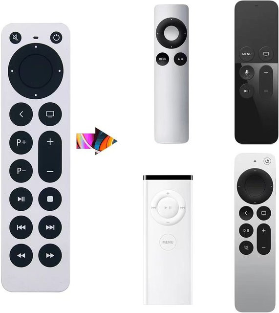 Universelle Smart-Fernbedienung für Apple TV 4K in Weiß - Bild 1