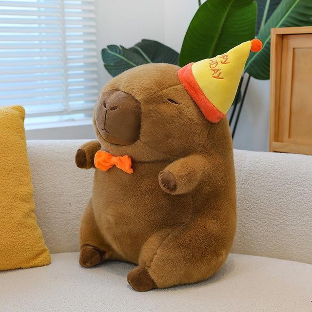 Capybara Plüschtier Blumenrock, 25cm - Bild 1
