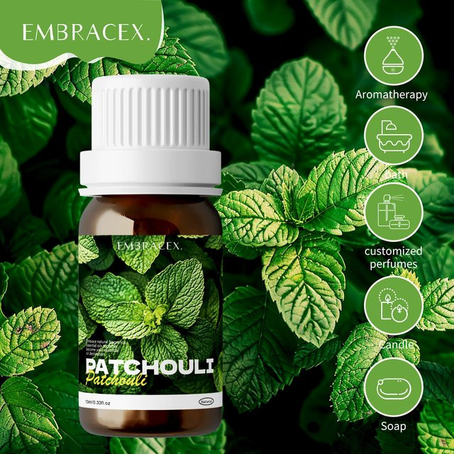 EMBRACEX Patchouli Ätherisches Öl 10 ml 100 % rein natürlich für Hautpflege und Aromatherapie - Bild 1