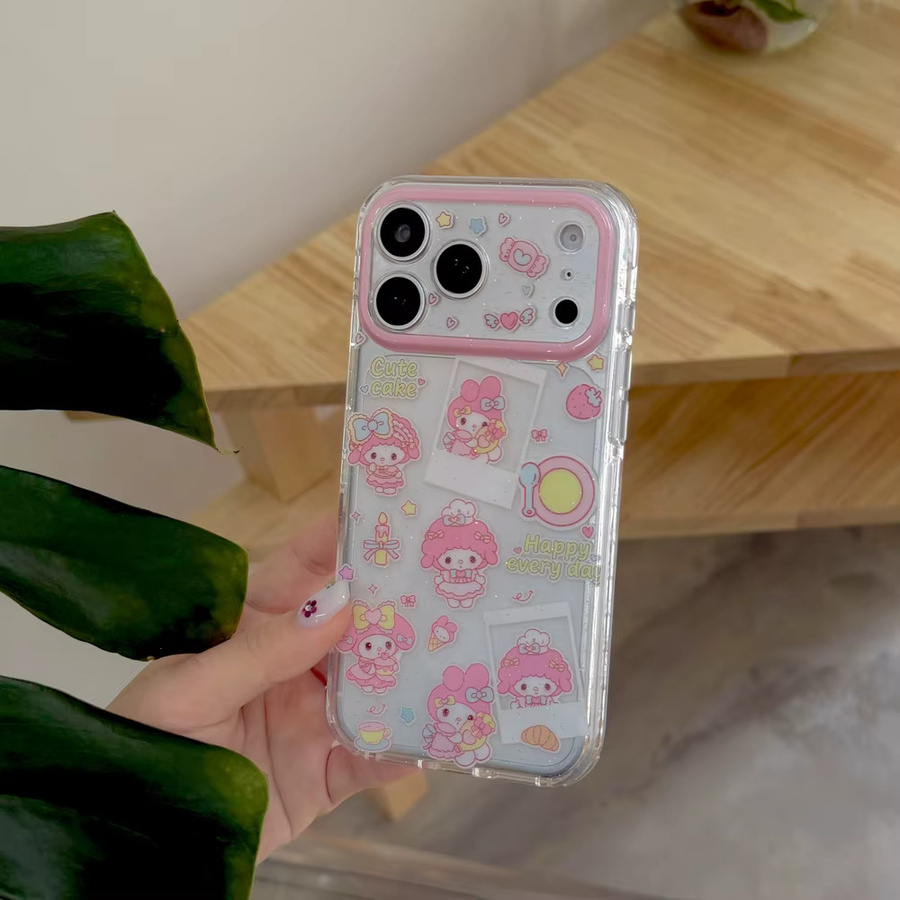 Sanrio My Melody Glitzer Handyhülle für iPhone 17 16 15 14 13 Pro Max Transparent Weiche TPU Hülle - Bild 2