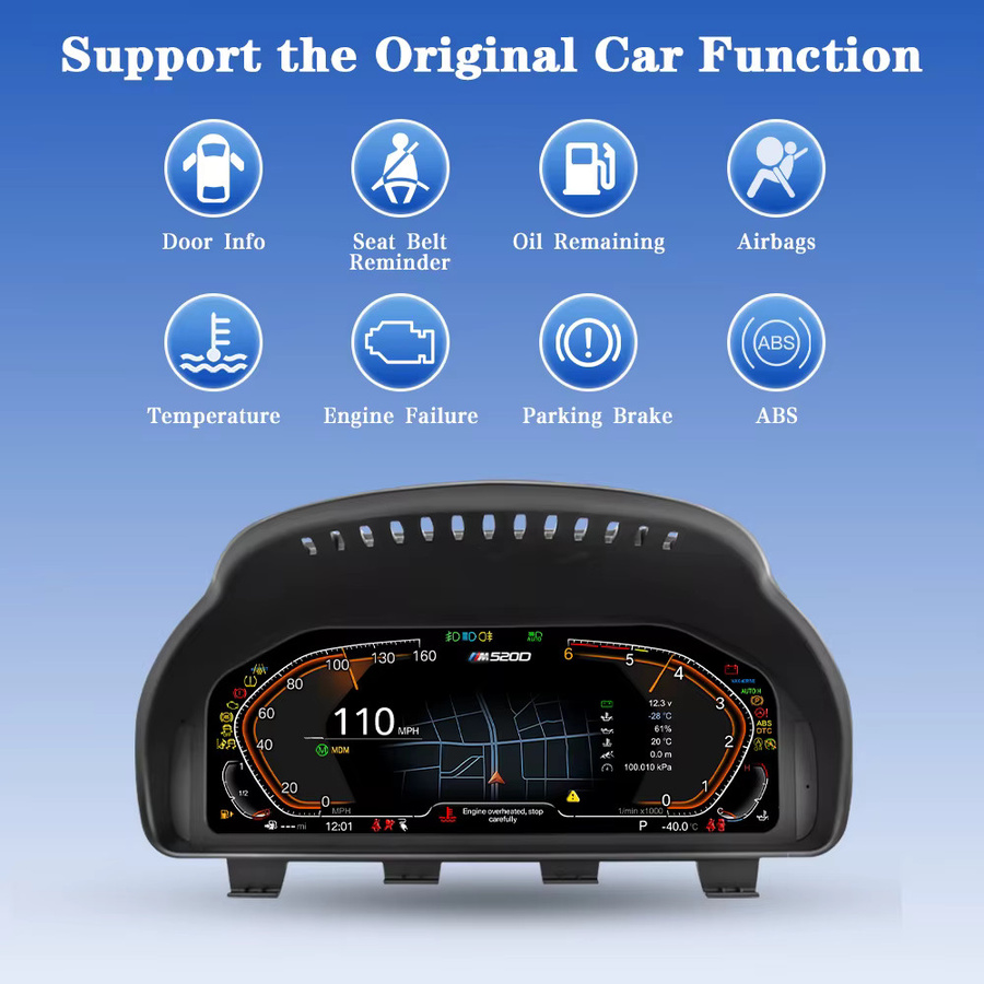 AUTOTOP 11 Zoll Linux Wireless CarPlay Virtuelles Cockpit für BMW 3er E90 E91 E92 E93 mit Android Auto und Bluetooth in Schwarz - Bild 5