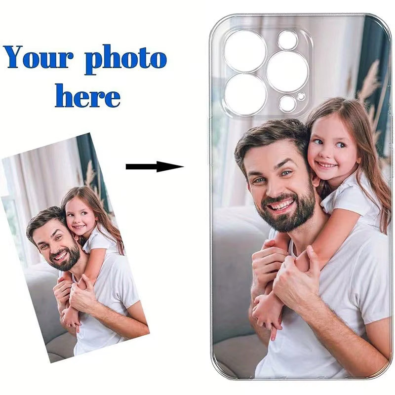 Individuelles DIY Foto Soft Case für iPhone 17 16 15 14 13 12 11 Pro Max Mini SE XS X XR 7 8 Plus personalisierte TPU Handyhülle transparent - Bild 2