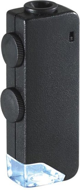 MicroBrite Taschenmikroskop, 60x-100x, LED-beleuchtet, Schwarz - Bild 1