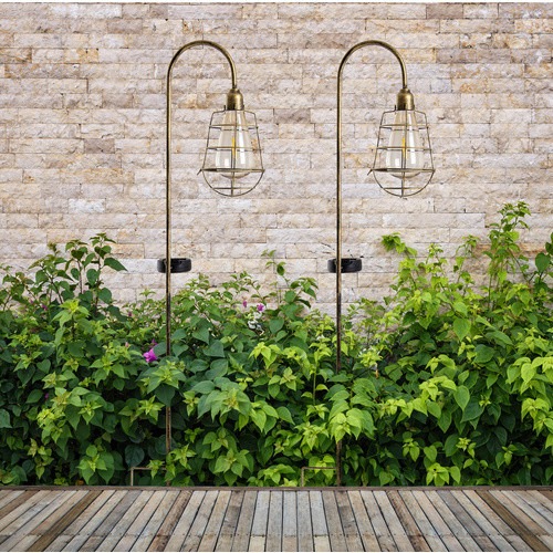 Näve LED-Solar-Erdspieß Gitti 2er-Set in Messing Antik und Weiss, länglich, H: 76,5 cm, B: 16 cm, T: 10,5 cm - Bild 2