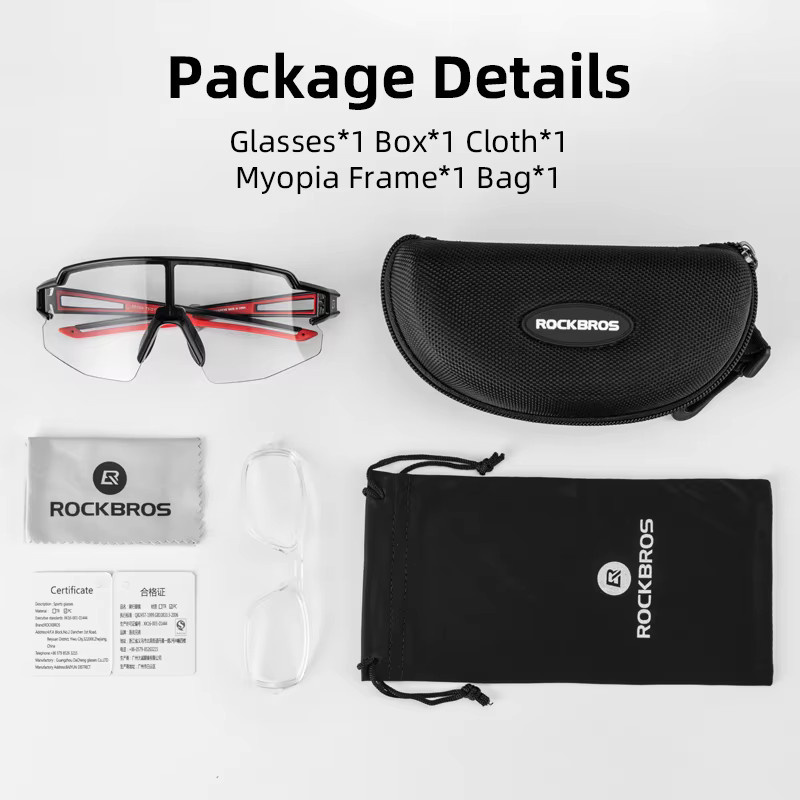 ROCKBROS Sonnenbrille, Vollrand, black, unisex, Kunststoff - Bild 3