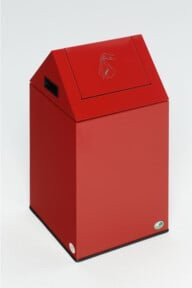 VAR Putzwollkasten PWK 40 S mit Pendelklappe selbstlöschend rot B/T/H: 60,0 x 32,0 x 32,0 cm - Bild 1