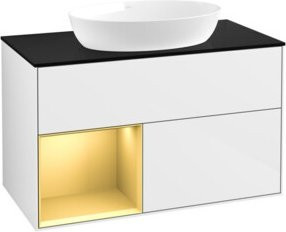 V&B Waschtischunterschrank Finion 100 in Weiß lackiert, Breite: 100 cm, Tiefe: 50,1 cm, Höhe: 50,1 cm - Bild 1