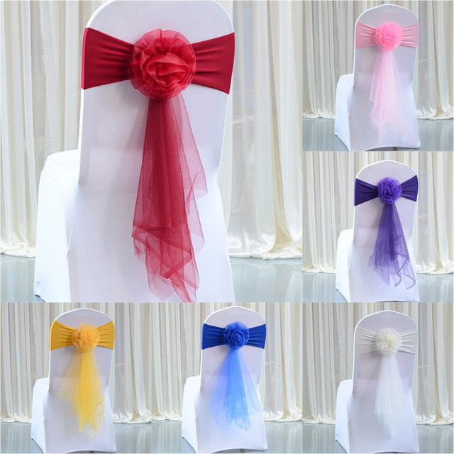 10-teiliges Set elegante Stuhlschärpen von EVENTSDECOR in Grün für Hochzeiten und Geburtstagsfeiern - Bild 1