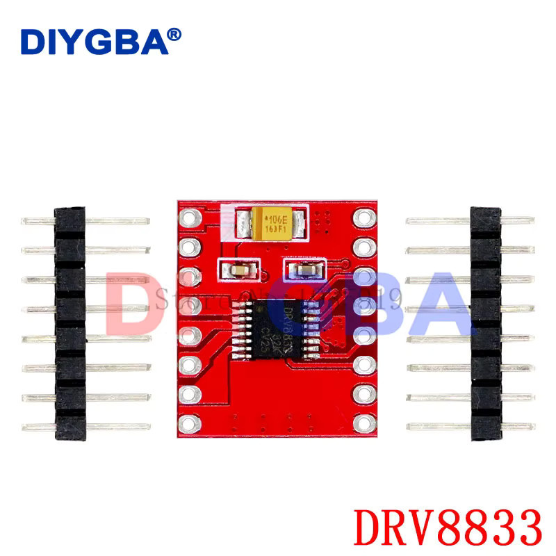 DNIGEF Dual-Motor-Treiberplatinenmodul TB6612FNG und DRV8833 in Rot für Arduino-Mikrocontroller mit 1 A Leistung - Bild 1
