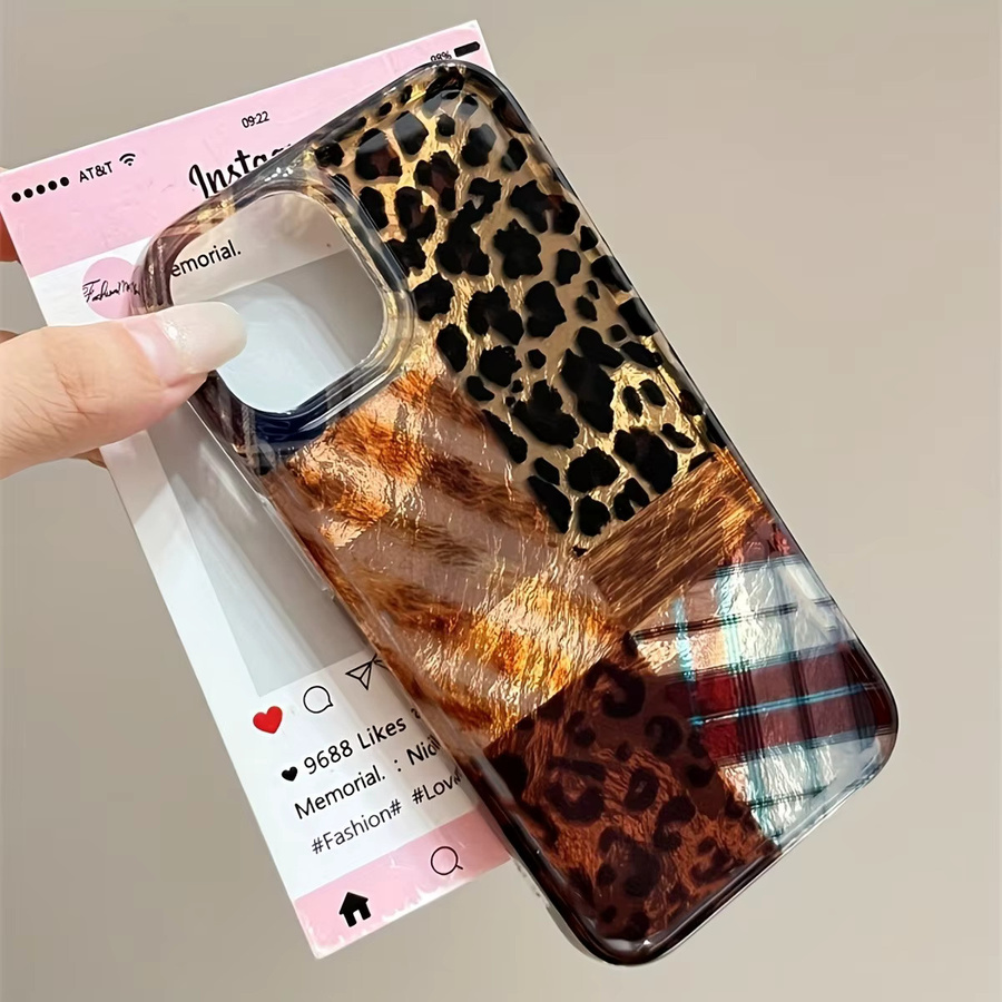 Luxuriöse Handyhülle mit Leopardenmuster und Feder-Textur für Samsung Galaxy S26 S25 S24 S23 S22 S21 FE Ultra Plus 4G 5G - Bild 2