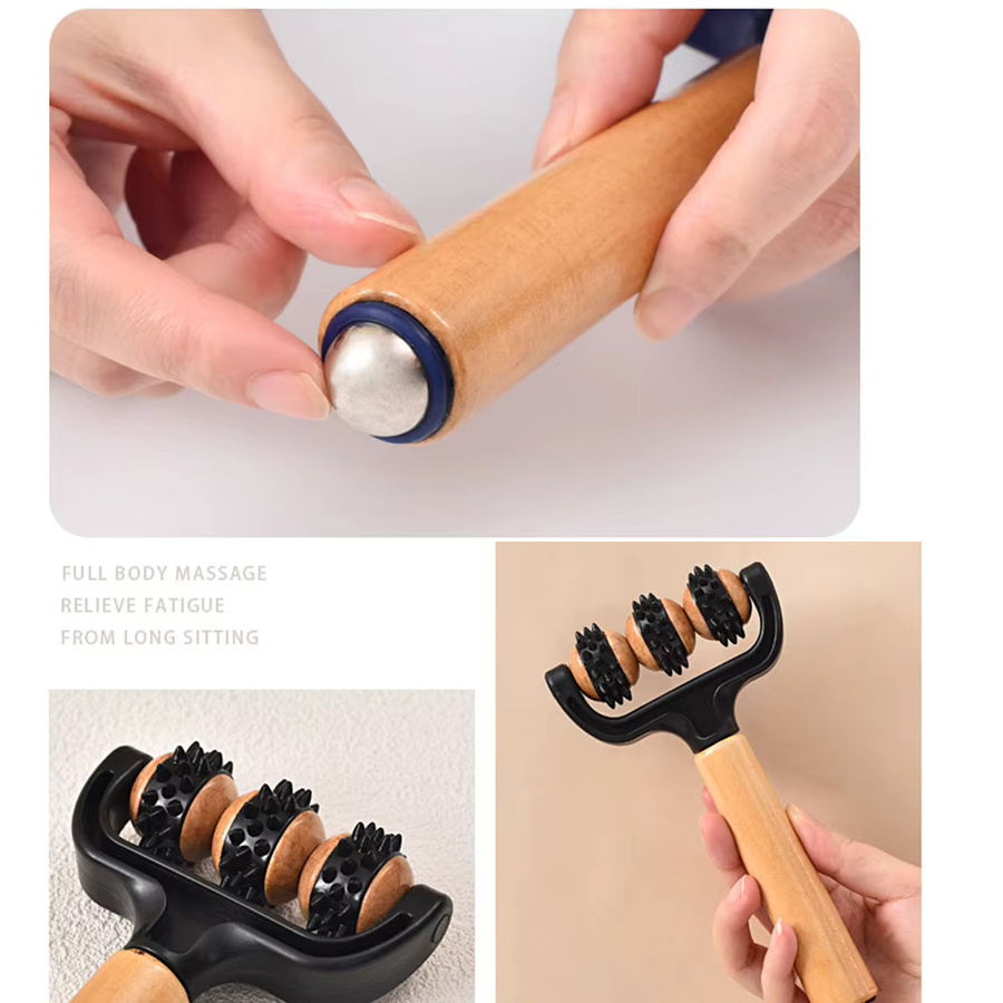 BOTQTOW Massageroller aus Holz, Ganzkörpermassagegerät, Unisex - Bild 3