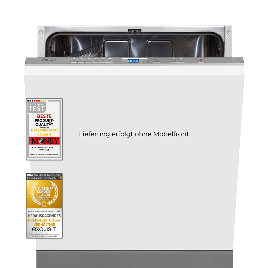 Exquisit Geschirrspüler EGSP2113-E-030E in Silber mit Aquastop und Glas-Schutzprogramm - Bild 2