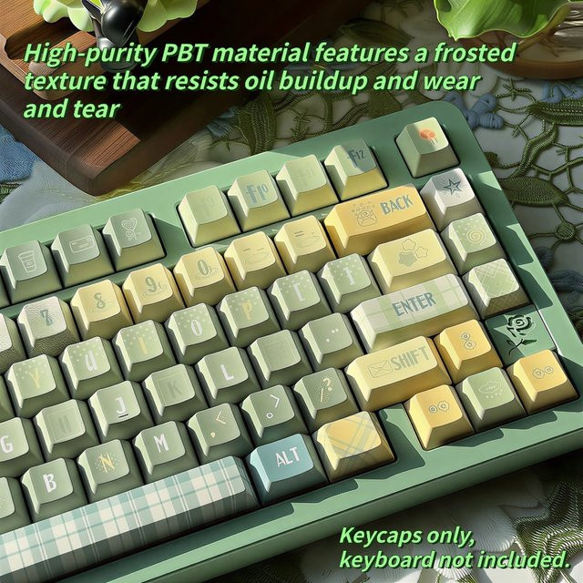 TTTSKONE PBT-Tastenkappen im CHERRY-Profil mit 5-seitigem Sublimationsdruck in Multicolor - Bild 1