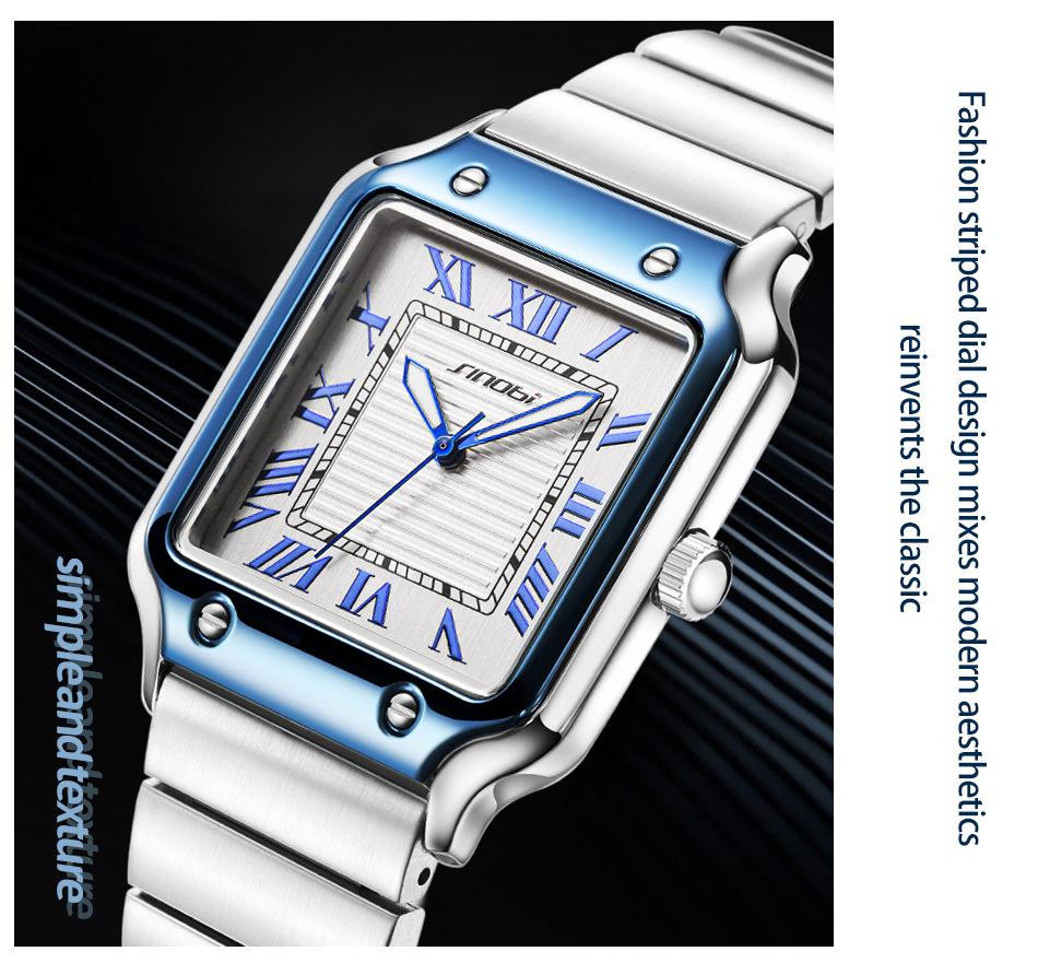 Sinobi Armbanduhr Edelstahl, Quarz, Silber, Herren - Bild 8
