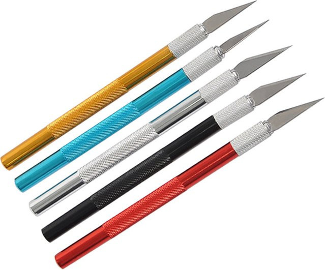 Lefavor Metall Carving Skalpell Set mit Anti-Slip Griff und Klinge Nr. 10 in Rot für DIY Hobby und Reparaturarbeiten - Bild 1