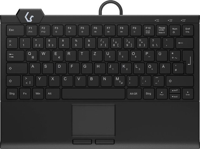 KeySonic KSK-5210ELU USB Tastatur mit Membrane-Technologie in Schwarz, QWERTZ Deutsch - Bild 1