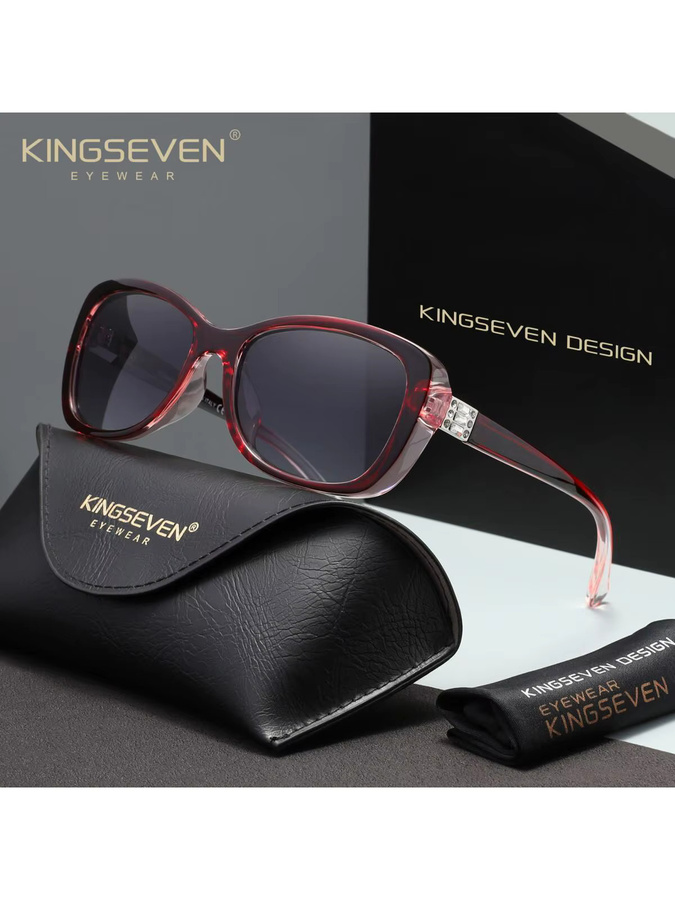 KINGSEVEN Sonnenbrille, Damen, Oval, Vollrand, Kunststoff, polarisiert - Bild 3