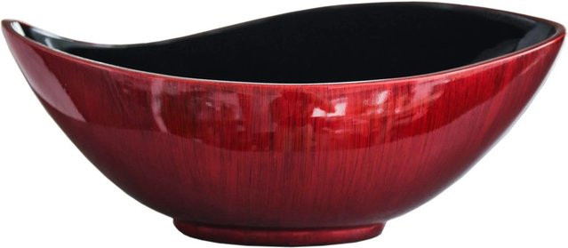 Vivanno Pflanzschale Mondana in Rot aus Fiberglas, B/T/H: 39 x 20 x 16 cm - Bild 1