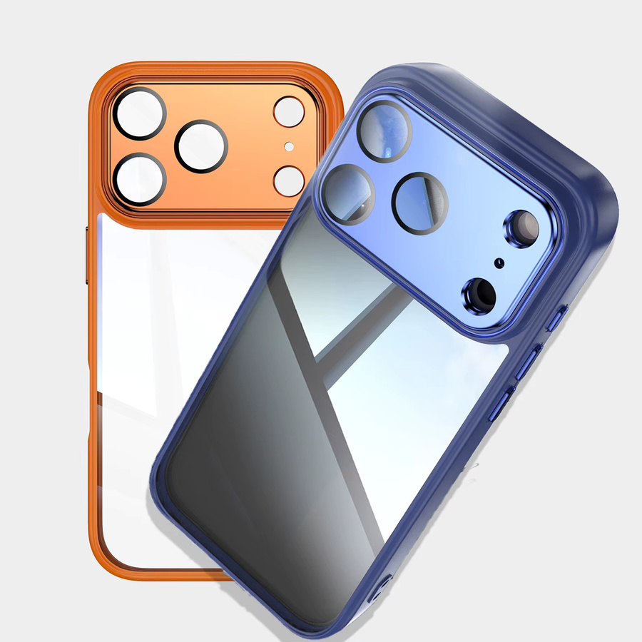 Stoßfeste Rüstungskamera-Schutzhülle aus Legierung für Apple iPhone 17, 16, 15, 14, 13, 12 Pro Max Plus in Transparent - Bild 1