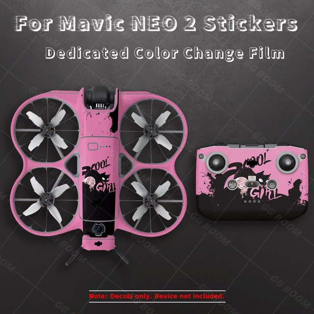 KNIGHT STYLE Schutzfolie für NEO 2 Neo2 RC-N3 Fernbedienung in Pink, kratzfester PVC-Aufkleber als Zubehör - Bild 1