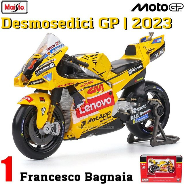 Maisto Ducati Lenovo Team #1 Bagnaia Champion Moto GP, Motorradmodell, 1:18 - Bild 1