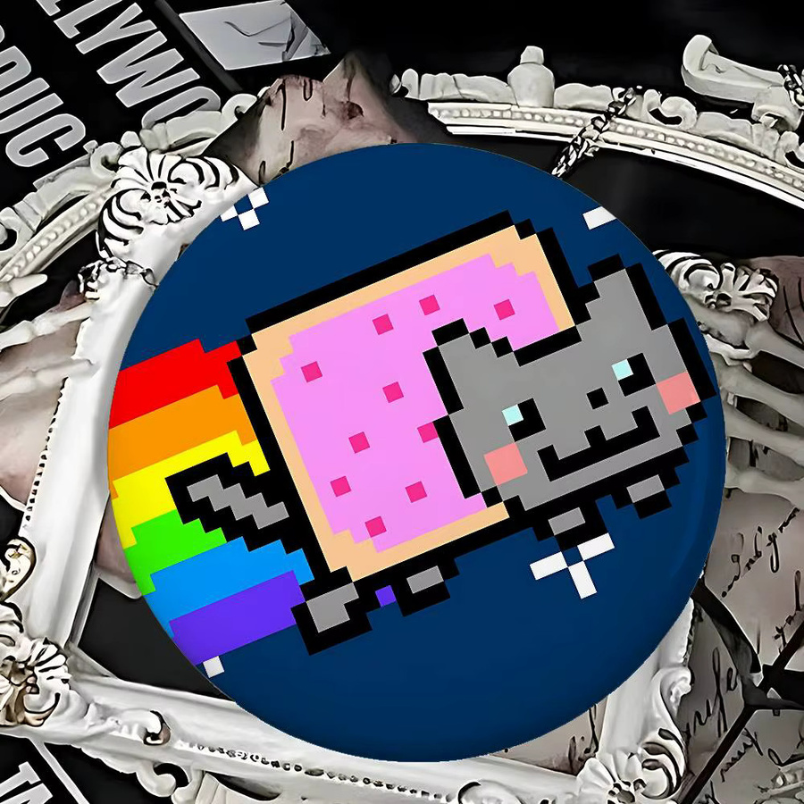 Bilibili Anstecknadeln, runde Broschen, Weißblech, Bunt - Bild 4