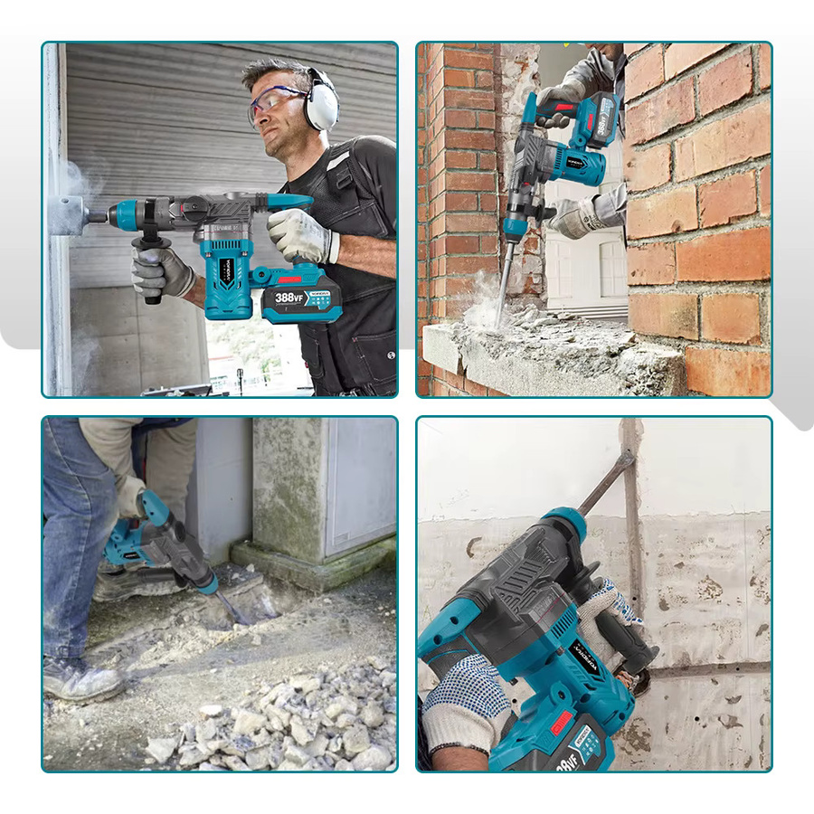 YOFIDRA 2200W Bürstenlose Schlagbohrmaschine und Multifunktions-Rotationswerkzeug für Makita LXT Akkus mit 26mm Bohrfähigkeit - Bild 2