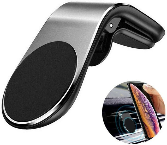 WSSHE Magnetischer Autotelefonhalter in Schwarz für Smartphones und GPS - Bild 1