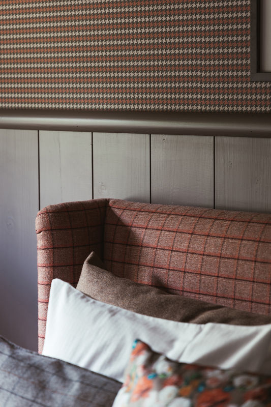 Ulricehamns Tapete Houndstooth in Orange und Braun mit geometrischem Design - Bild 2
