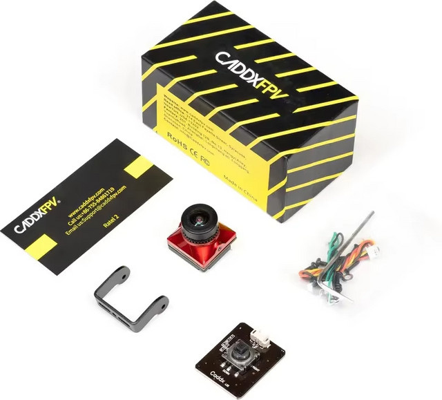 Caddx Ratel 2 FPV-Kamera mit 2,1mm Objektiv, Super WDR und Starlight-Sensor für Drohnen, Schwarz - Bild 1