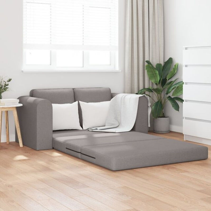 Modernes Schlafsofa vidaXL aus Stoff in Taupe meliert, B/T/H: 148 x 70 x 83 cm - Bild 1