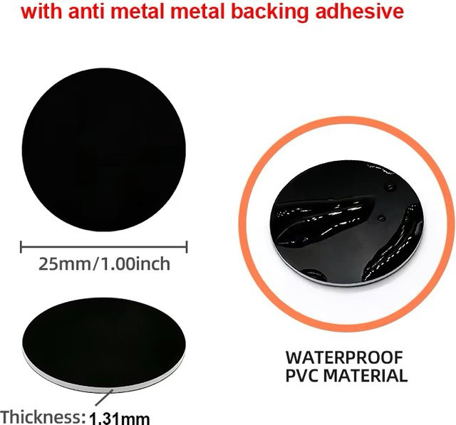 Guang Hongrun Ntag215 NFC Coins-Karte mit Anti-Metall-Funktion, 13,56 MHz, 504 Bytes, ISO/IEC, Durchmesser: 25 mm, in Weiß oder Schwarz - Bild 1
