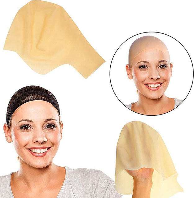 KuZHEN Latex-Maske, gefälschte Glatze, Unisex, Beige - Bild 1