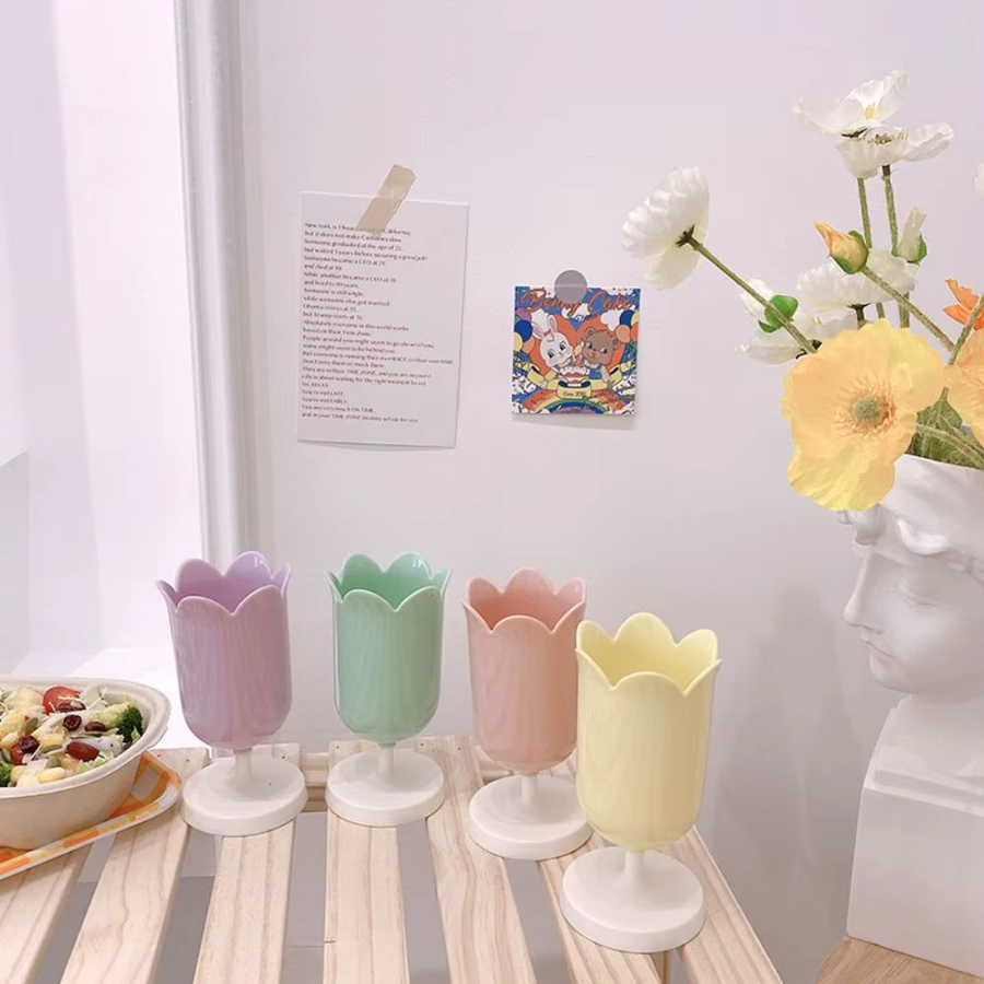 INS Desktop Organizer Stifthalter in Tulpenform aus Kunststoff, Pink und Multicolour - Bild 3