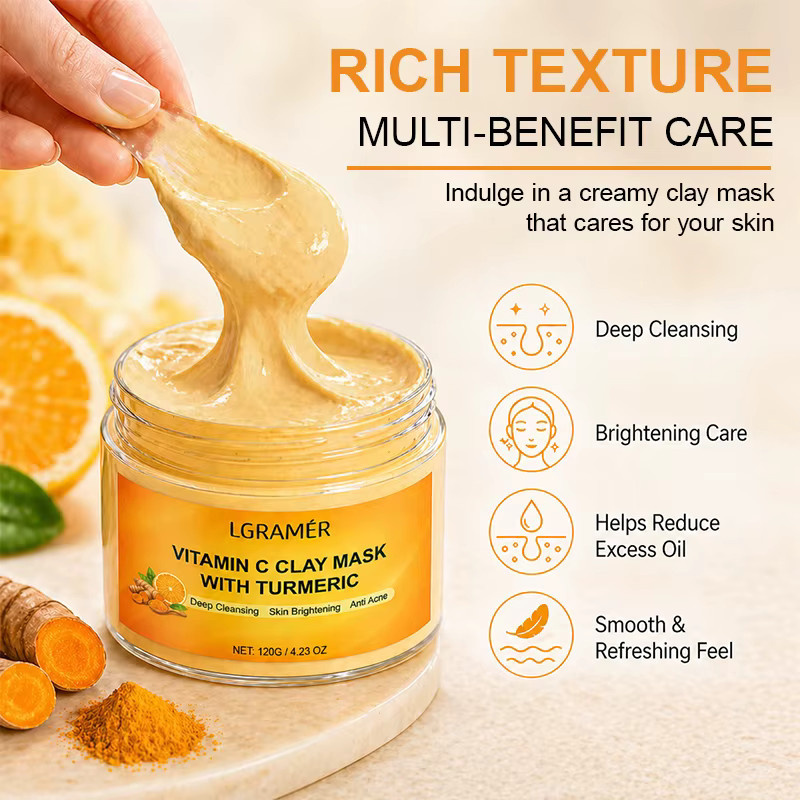 REAROYA Kurkuma-Vitamin-C-Tonmaske, 120g, für fettige Haut - Bild 2