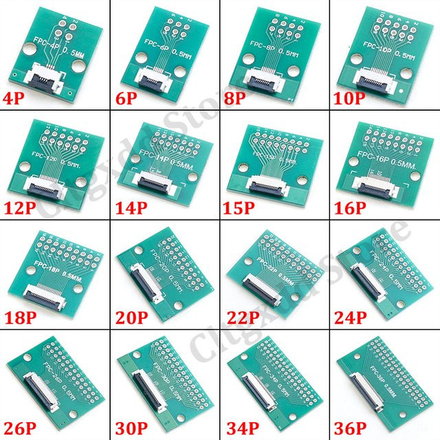 FPC FFC Flexibles Kabel Adapter Board SMT auf 2,54mm Stecker in Grün - Bild 1