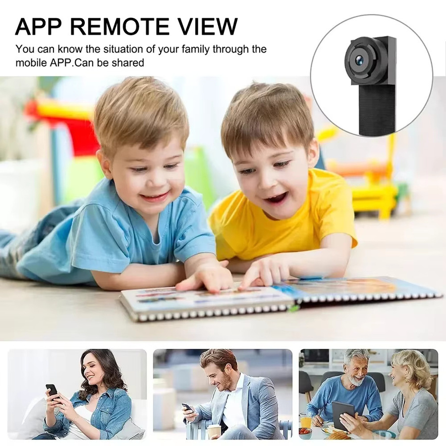 DIXSG Mini WLAN-Kamera HD 1080P mit Infrarot-Nachtsicht und Bewegungserkennung in Schwarz - Bild 2