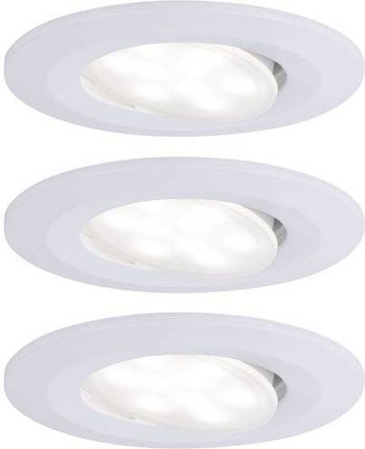 Paulmann Calla LED-Bad-Einbauleuchte 3er Set, rund, Weiß Matt, 18W, IP65, 4000K Neutralweiß - Bild 1