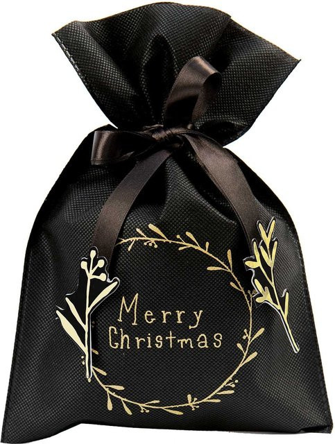 Rico Design Paper Poetry Geschenktüte Nostalgic Christmas Kranz in Schwarz, Breite: 20 cm, Höhe: 30 cm - Bild 1