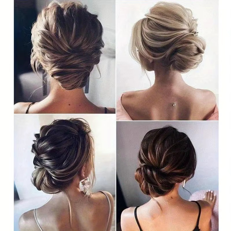 Haarfüllpads Styling-Werkzeuge, 70 Stück, Donuts, flauschig, unsichtbar - Bild 4