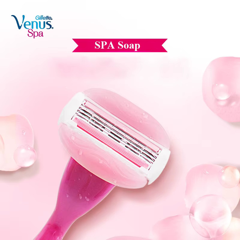Gillette Venus Damen-Rasierklingen mit Spa-Seife, Ersatzklingenköpfe - Bild 1