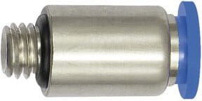 Riegler Gerade Steckverschraubung Blaue Serie mini rund G 1/8 silber aus Kunststoff - Bild 1