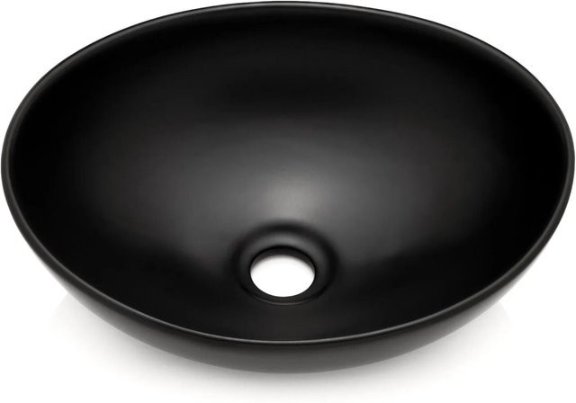 Stilform Park Aufsatzwaschbecken aus Keramik in Schwarz Matt, B: 40 cm, T: 34 cm, H: 14,5 cm - Bild 1