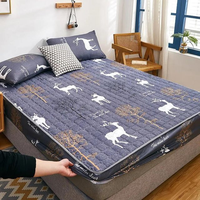Simmons Matratzenschutzbezug als dicker gesteppter Staubschutz, rutschfest, B/T/H: 120 x 200 cm - Bild 1